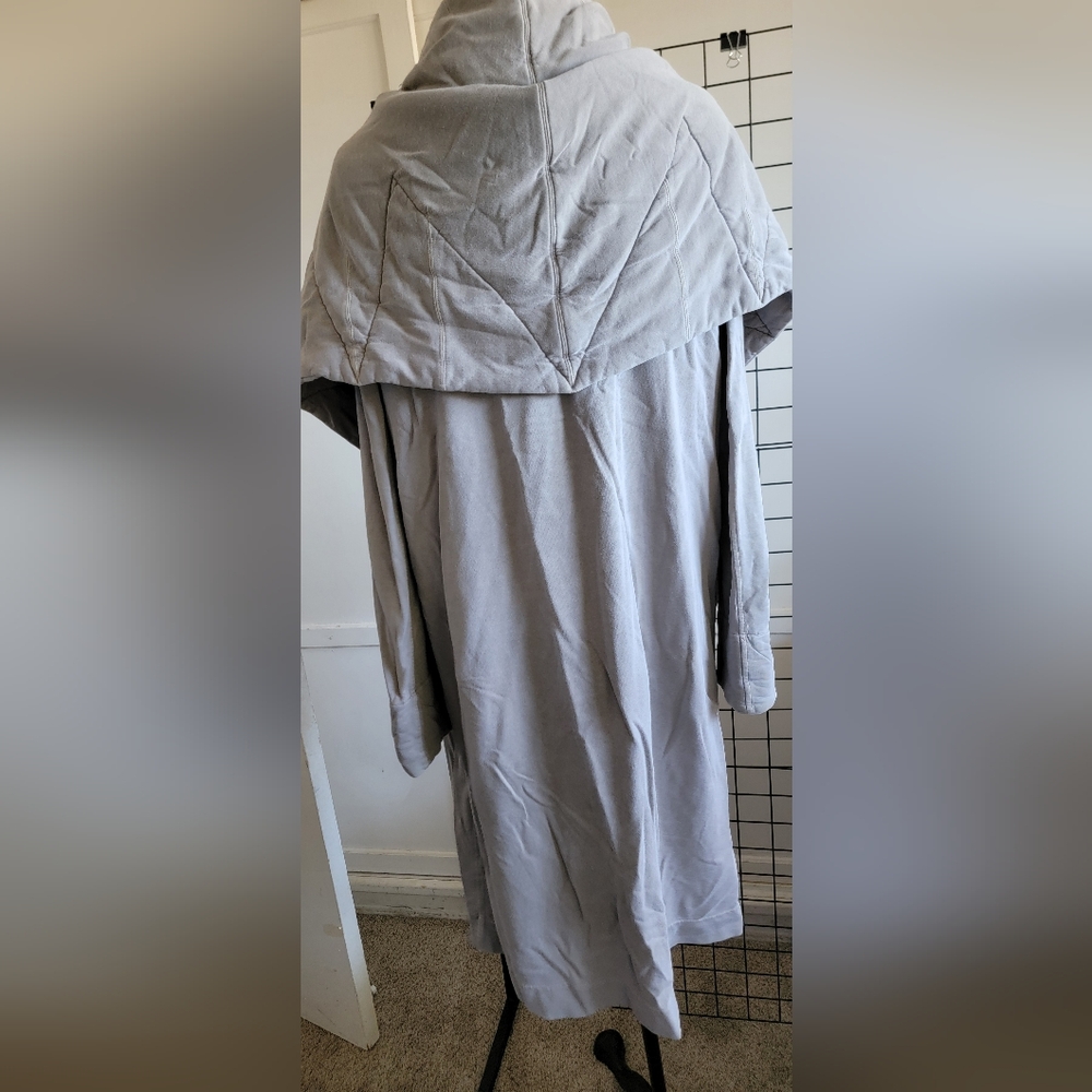 Young Fabolous and Broke Light Gray Draped Open-Front Women's Jacket - Picture 5 of 9